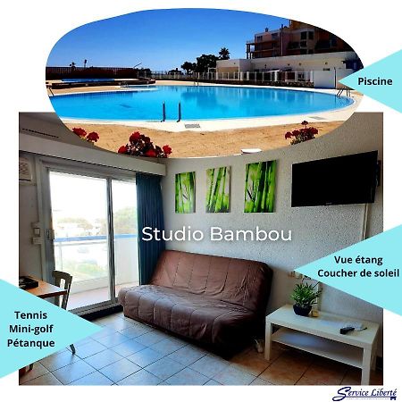 Studio Bambou - Piscine - accès direct à la plage - Lydia Playa Appartamento Le Barcarès Esterno foto